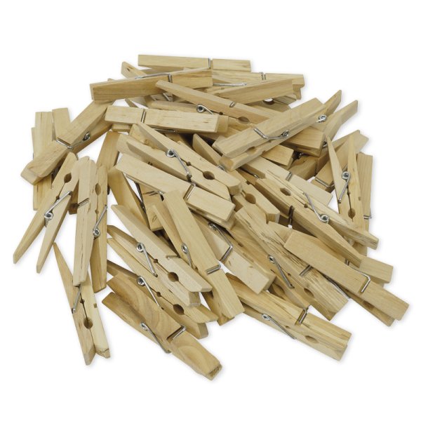 Wooden Pegs, 70 mm, natural, 50 pcs.