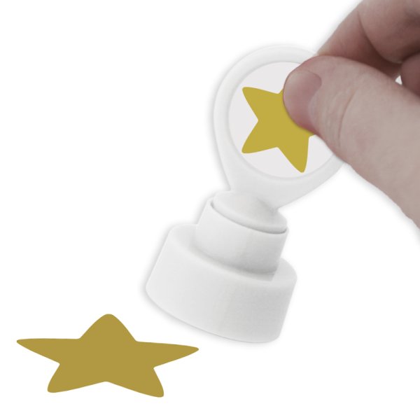 "Perpetuum" Silkscreen Stamp "Golden Star", round