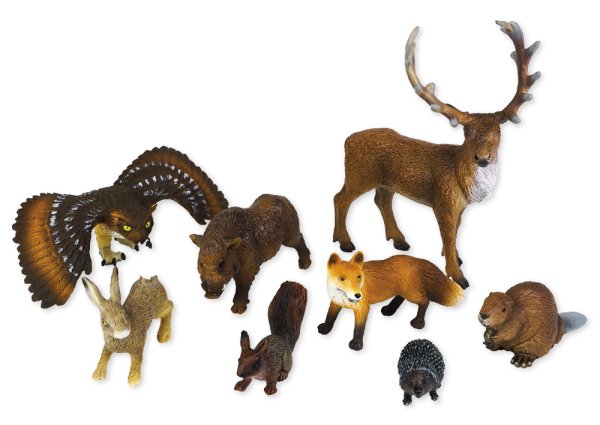 Set of Forest and Field Animals, 9 pcs.