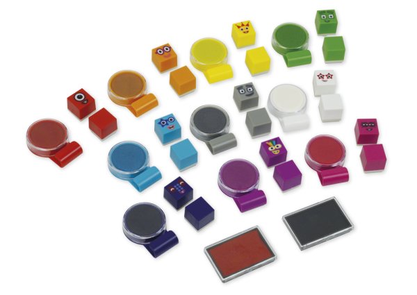 Set of Maths Stamps "Arithmetic Towers", 32 pcs.