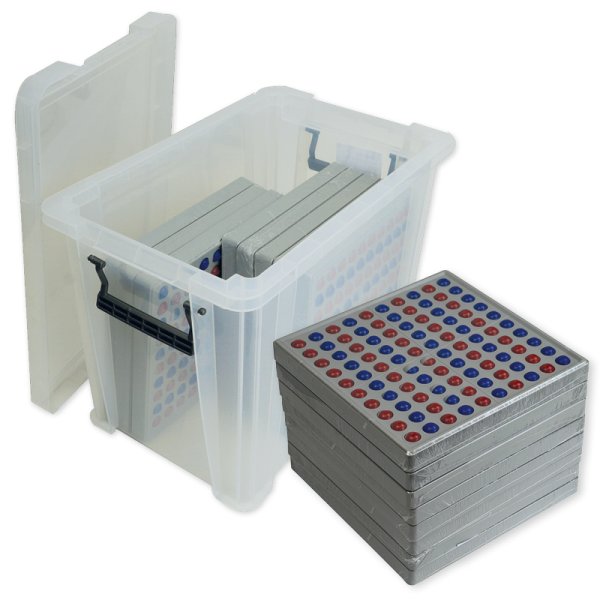 ABACO Class Set for counting in the 100s range, red and blue, 8 pcs., in a box