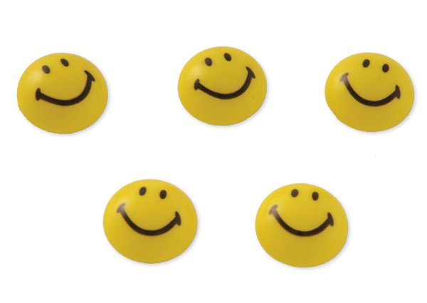 Smiley Magnets 20 mm ø, 8 pcs.