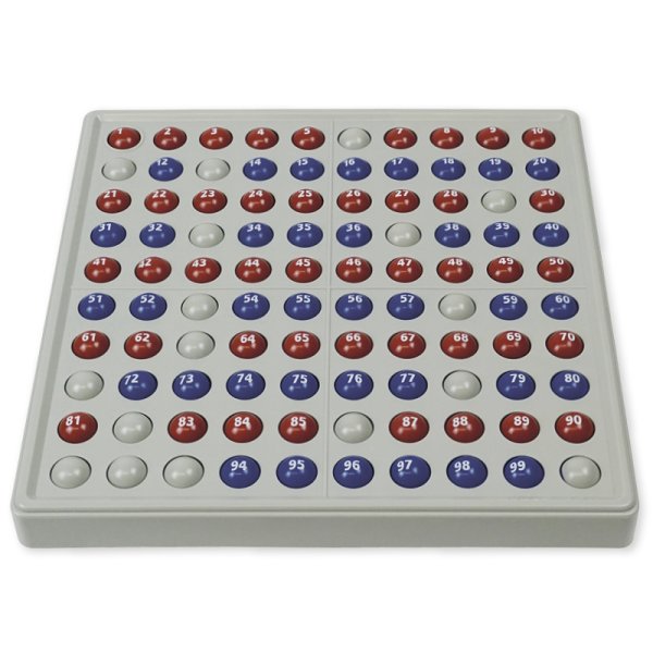 ABACO 100 with numbers, red-blue, counting and calculating abacus