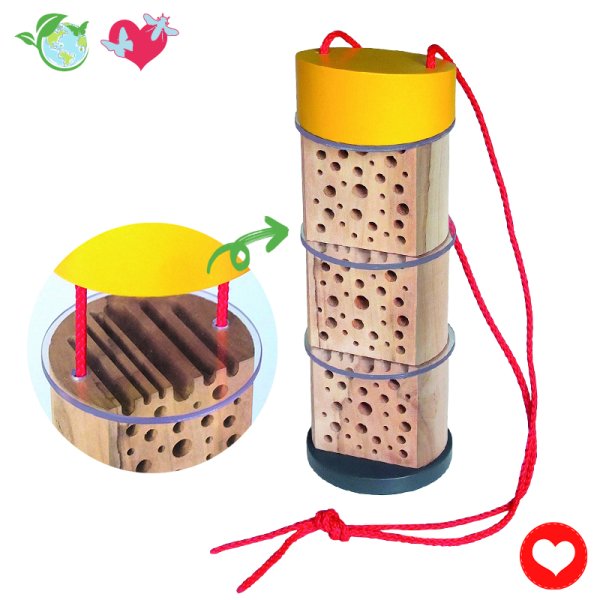 Insect hotel with observation facility