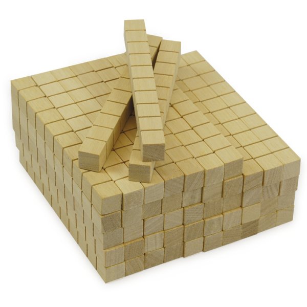 Dienes Decimal Tens Bars, wooden, 50 pcs.