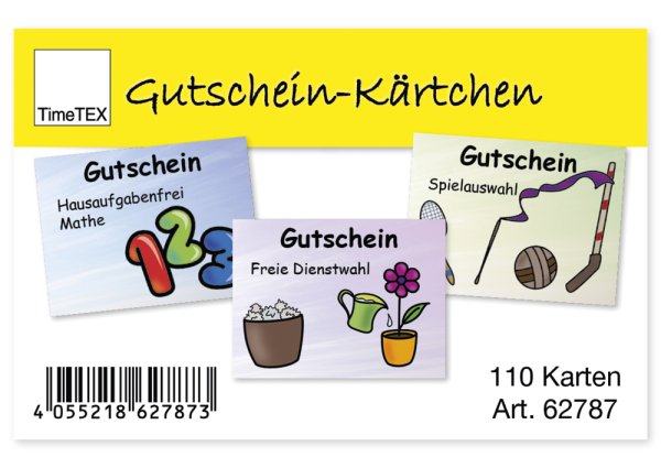 Voucher Card for Pupils, 110 pcs. in a case