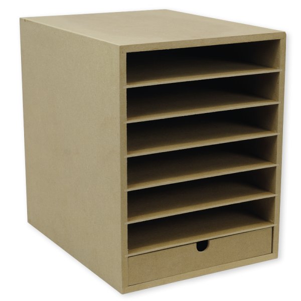 A4 Storage Box with 6 compartments and 1 drawer