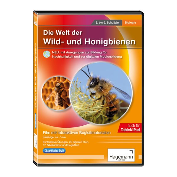 Didactic DVD "The World of Wild Bees and Honey Bees", playable on tablet