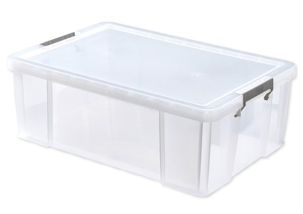 Plastic Box Stackable, transparent, 51 litres