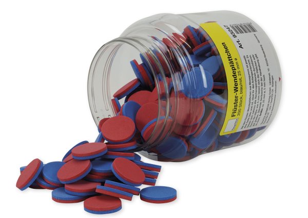 Silent Reversible Counters blue/red, 200 pcs. in box