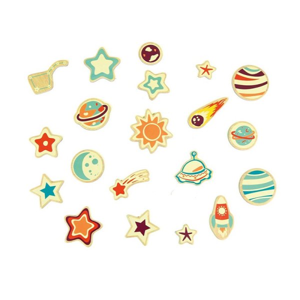 Set of planet magnets, 20 items