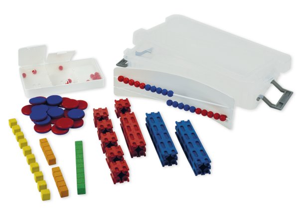 Basic Plus Maths Set Numbers up to 20, 58 pcs., in box, red/blue