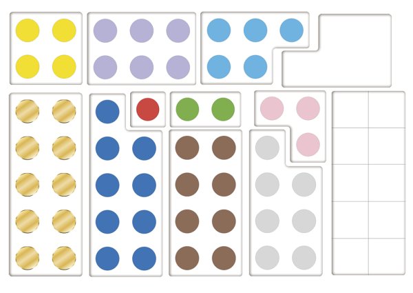 Set of Arithmetic Chips "Number range to 100 & Times Tables 1-10", 110 pcs.