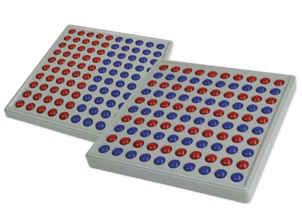 ABACO 100 without numbers, red and blue, abacus