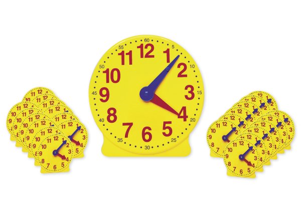 Learning Clock Set 1-12 with turnable minute hands