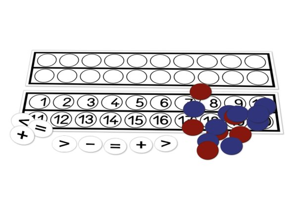 Calculation Bars/Counters Set up to 20, 33 pcs.