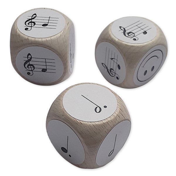 Set Würfel "Noten und Notenwerte", 3-tlg.