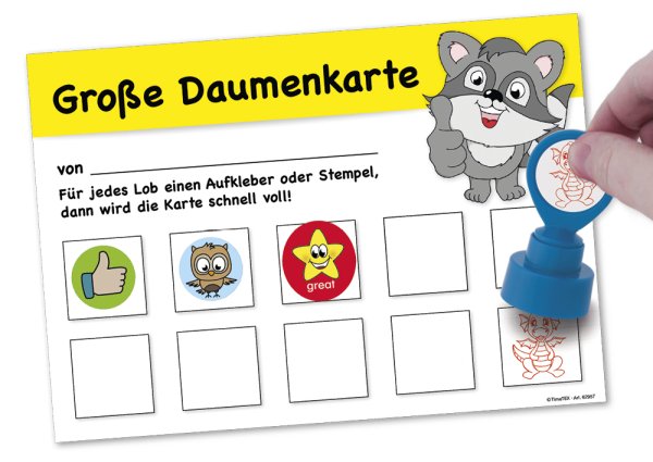 Large Stamp Card with 10 spaces, 25 pcs.