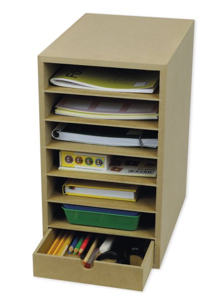 Storage box A5 with 6 compartments and 1 drawer
