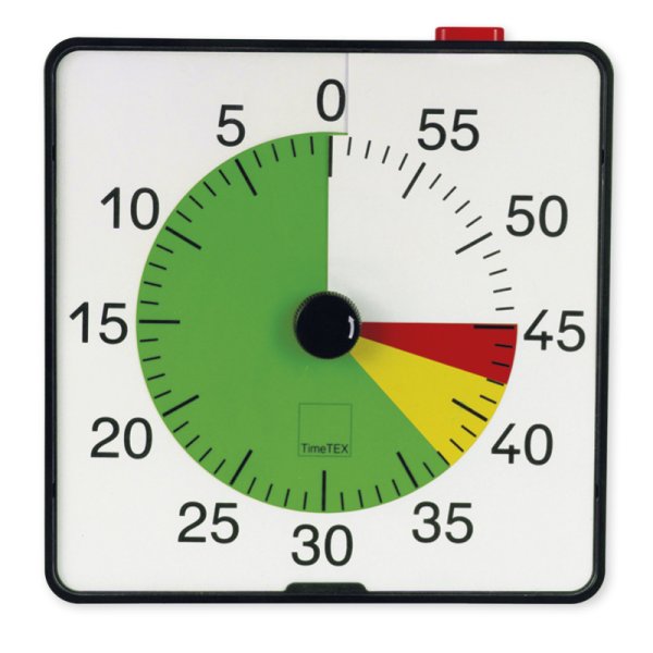TimeTEX Timer "Countdown" XL, 32x32 cm, with traffic light disc and pause button