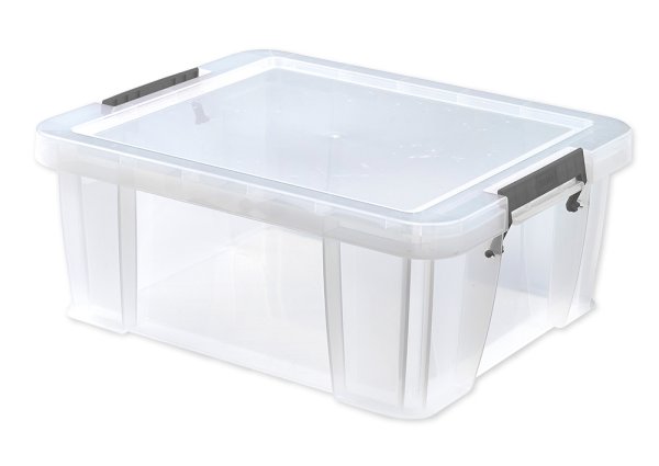 Plastic Box Stackable, transparent, 24 litres