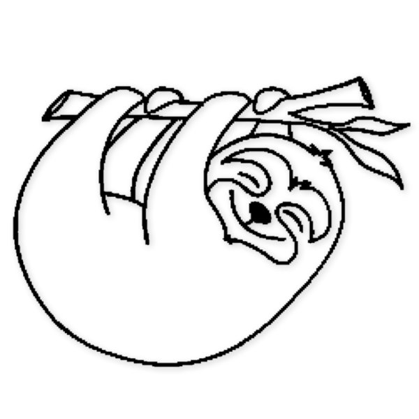 "Perpetuum" Silkscreen Stamp "Sloth", round