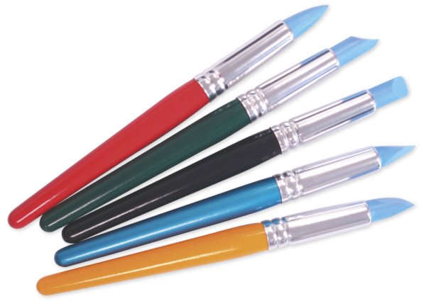 Pinsel mit Silikonspitzen, 5-tlg.
