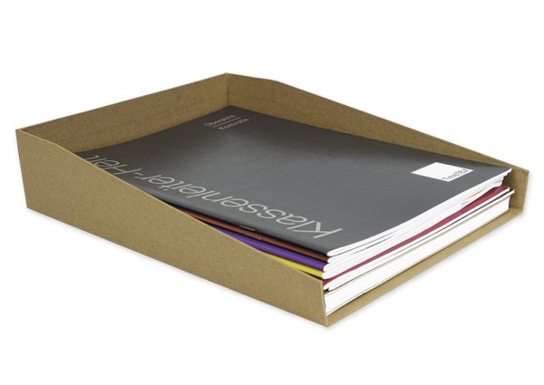 A4 Natural Storage Box made from cardboard, 2 units