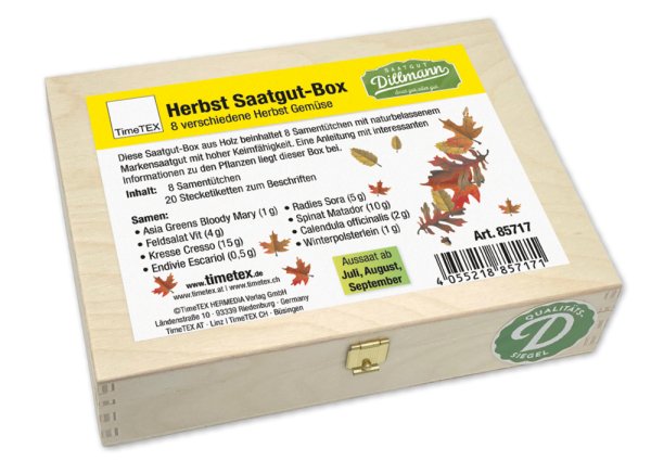 Seed Box "Autumn", 8 vegetable varieties