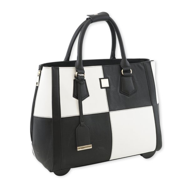 TimeTEX Handbag Trolley "Bella", black-white
