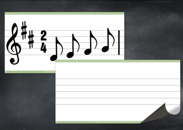 TimeTEX Whiteboard Demonstration Musical Stave, magnetic, 2 pcs.