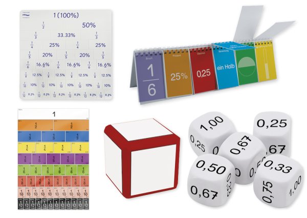 Mathematics Set "Fractions/Percentages/Decimals", 6 pcs.
