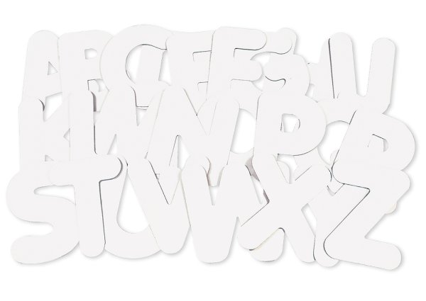 Buchstaben aus Karton, 26 Stück