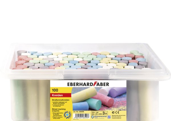 Straßen-Malkreide, 100 Stück im Eimer