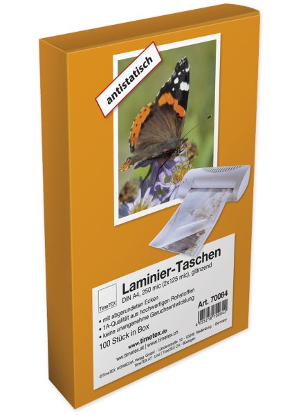 Laminating Pouches A4 2x125 mic gloss finish, 100 pcs.