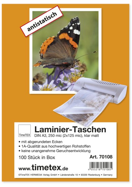 Laminating Pouches A4 2x125 mic matte, 100 pcs.