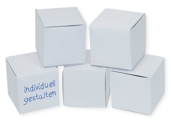 TimeTEX Blank Cardboard Cubes, 5 cm, 5 Pieces