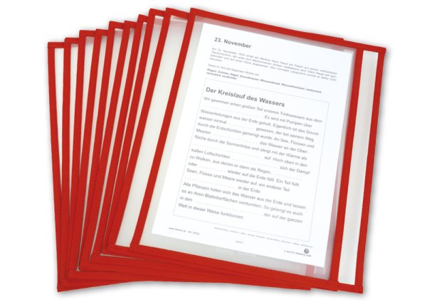 Learning and Collection Pouches A4-Plus Side Insert with colour edging, 10 pcs.