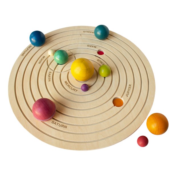 Set 3D solar system, wooden, 22 pcs