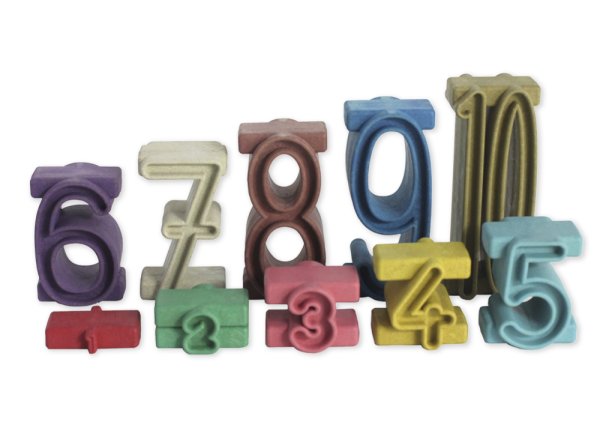 Number Stack "Number on Number", 34 pcs., Montessori colours "Montessori Premium"