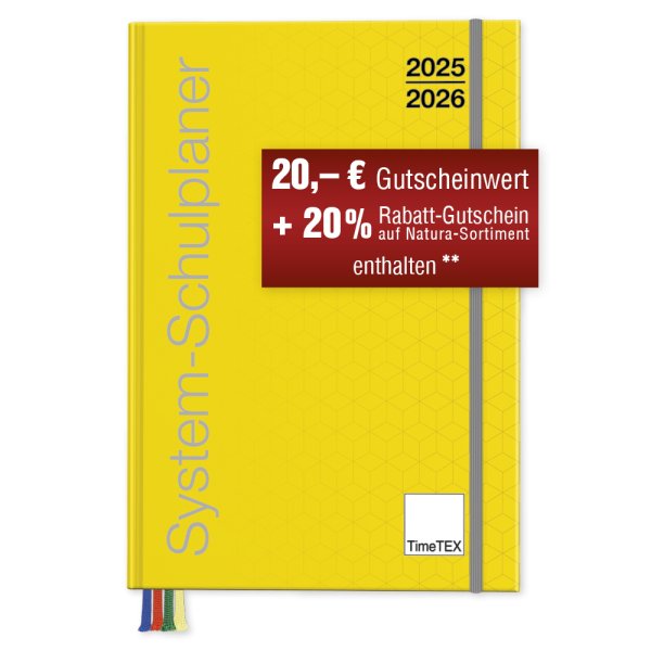 TimeTEX System School Planner A6-Plus, yellow, 2025/2026