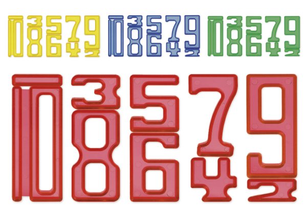 TimeTEX illuminable stacking numbers "number by number", 35 pcs