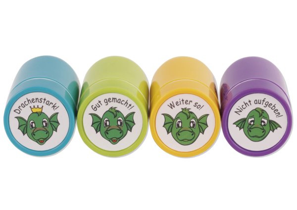 Set permanent stamps "dragon faces", 4 items