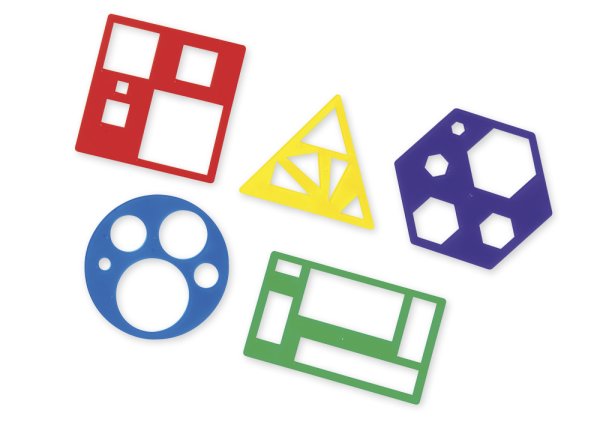 Geometry Shape Stencils, 5 pcs.