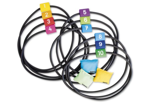Hopscotch and Tossing Game with Numbers, 15 pieces