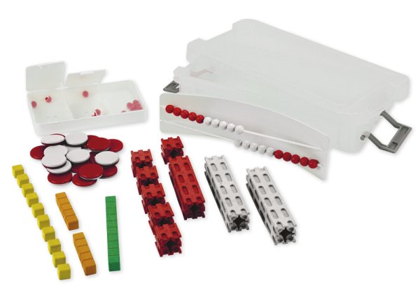 Basic Plus Maths Set Numbers up to 20, 58 pcs., in box, red/white