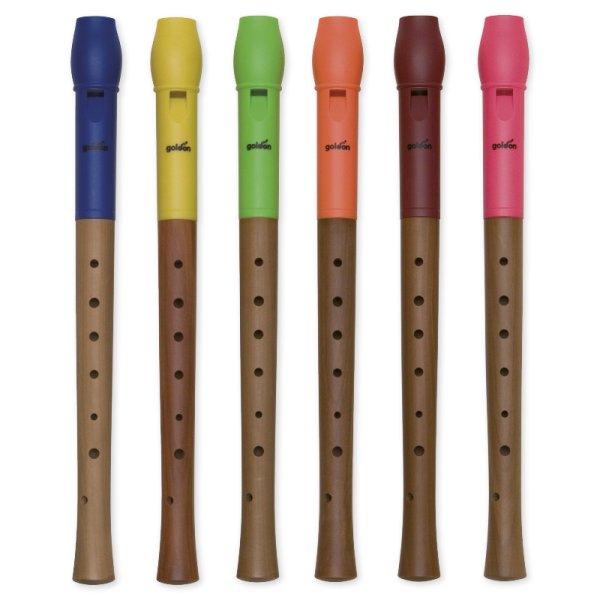 Set Recorders C-Soprano, coloured, german hold, 6 pcs. in each bag