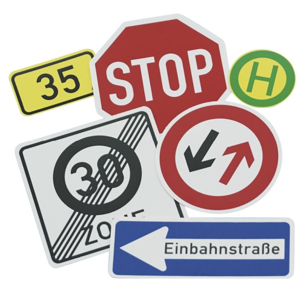 Traffic Signs Box, 64 pcs., magnetic