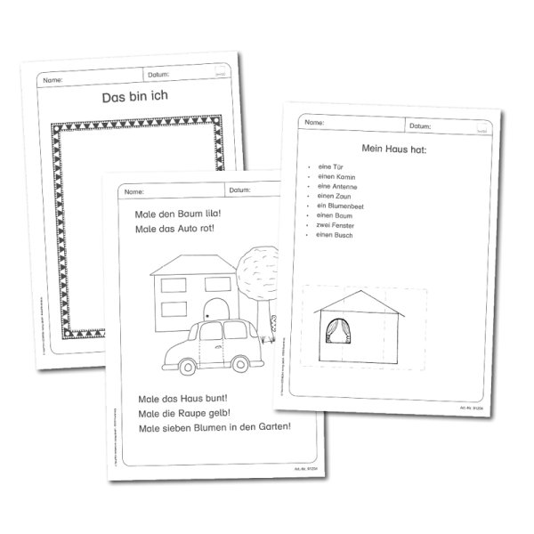 Reading & Colouring Book Copy Template A4