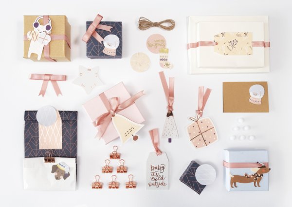 Bastelset "Geschenkverzierung Pastel", 38-tlg.